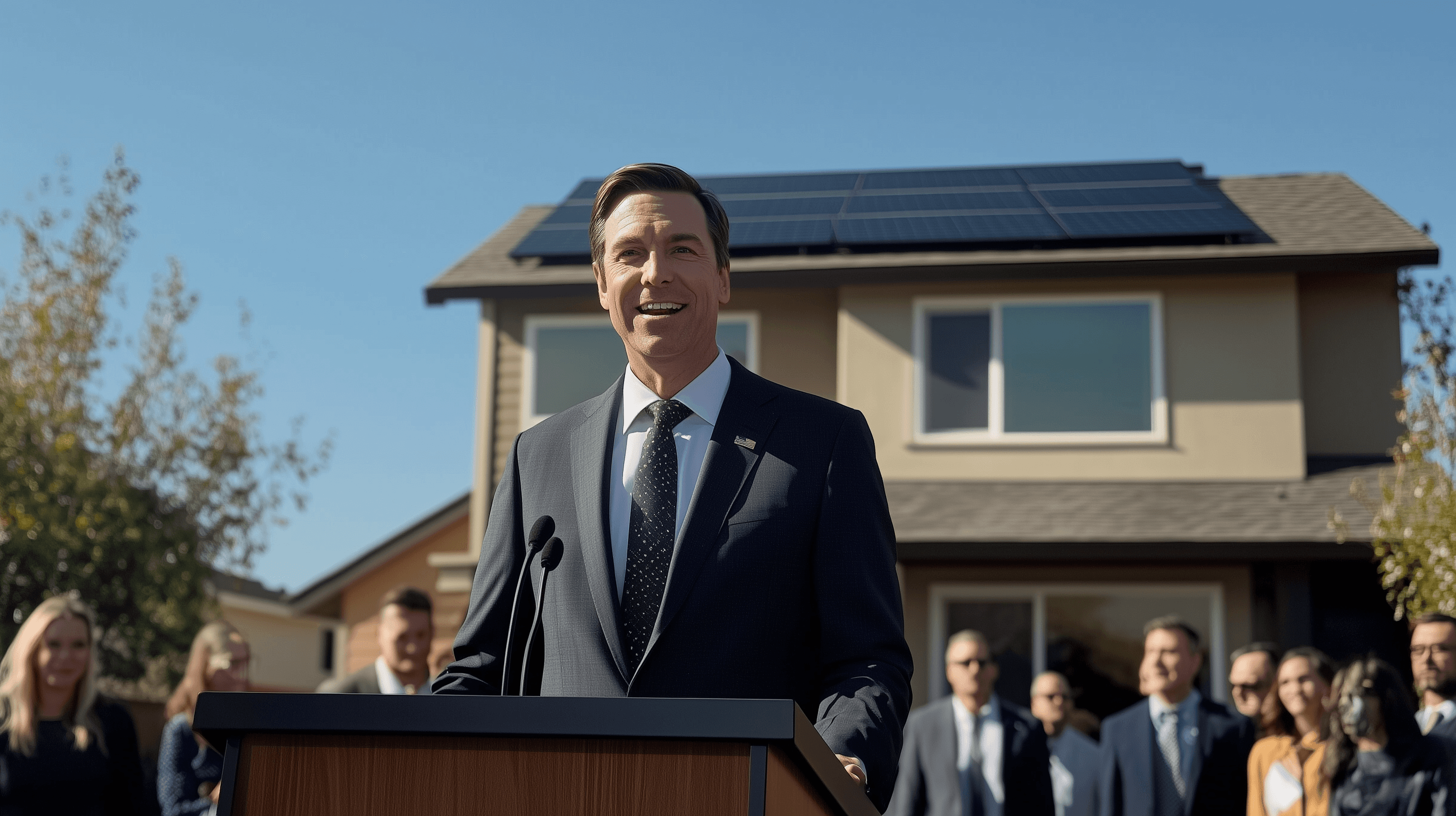 State-funded solar incentives press conference